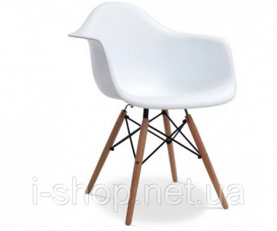 Крісло пластикове, матеріал поліпропилен, ніжки виготовлені з дерева світлого ві. . фото 2