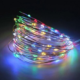 LED гирлянда-нить на батарейках (10 м, 100 LED цветная) светодиодная ЛЕД проволо. Одесса. фото 1 LED гирлянда-нить на батарейках (10 м, 100 LED цветная) светодиодная ЛЕД проволо. Одесса. фото 1