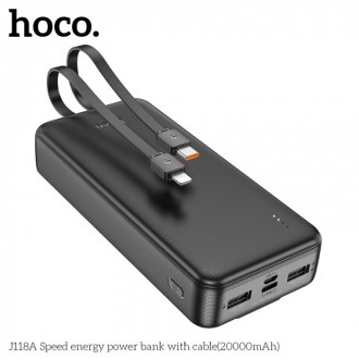 Power Bank Hoco J118A Speed Energy с емкостью 20000mAh – надежный и высокоэффект. . фото 2