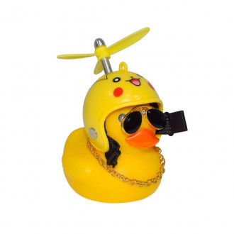 Качечка в машину з окулярами Red Broken Duck (Шолом Пікачу)
Жовта та чорна качка. . фото 5