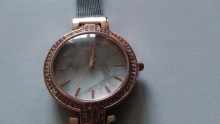 Новий жіночий кварцовий годинник NY&C. Корпус має колір рожевого золота, сіт. . фото 3