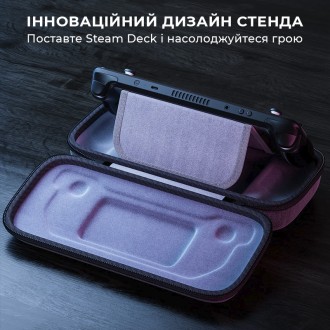 Чехол-сумка JSAUX для Steam Deck серого цвета - это идеальный аксессуар для всех. . фото 10