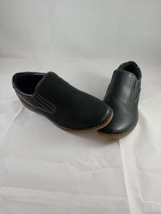 Туфли для мальчиков черный кожаные в школу 
дополнительные фото по запросу. есть. . фото 3