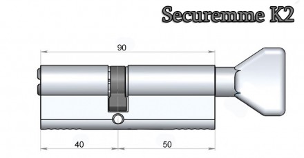 Цилиндровый механизм Securemme 3200PCS45451X5 К2 45/45 мм
 
 Цилиндр Securemme 3. . фото 12