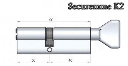 Цилиндровый механизм Securemme 3200PCS45451X5 К2 45/45 мм
 
 Цилиндр Securemme 3. . фото 21