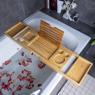 Поднос для вещей на ванну - это универсальное решение для украшения ванной комна. . фото 6