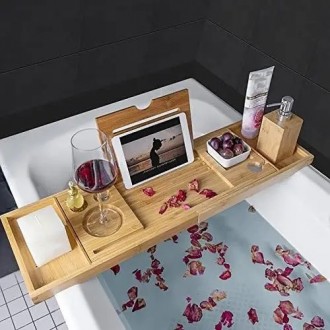 Поднос для вещей на ванну - это универсальное решение для украшения ванной комна. . фото 5