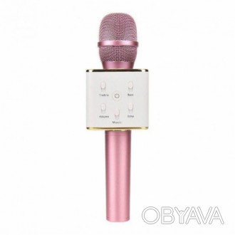 Караоке мікрофон Q7 розово-золотий