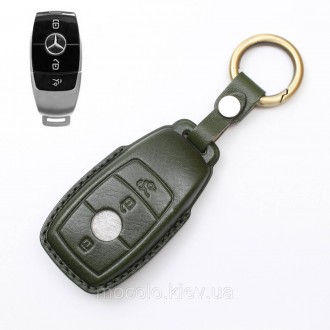 
Чохол з натуральної шкіри для ключа Mercedes Benz C-KLASSE (W205) 2013 - GLA-KL. . фото 2