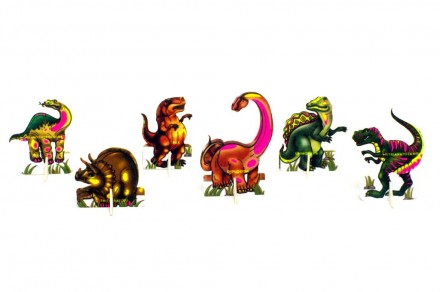 Дитяча іграшка фетрові сувенірні фігурки динозаври що світяться на підставці 011. . фото 2