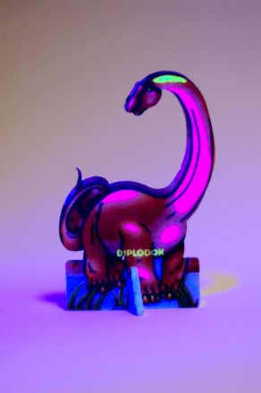 Дитяча іграшка фетрові сувенірні фігурки динозаври що світяться на підставці 011. . фото 4