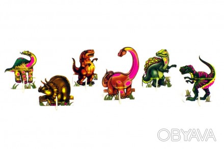 Дитяча іграшка фетрові сувенірні фігурки динозаври що світяться на підставці 011. . фото 1