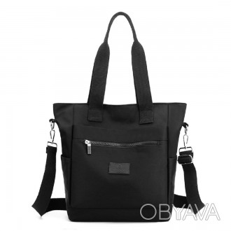 
	Женская сумка Confident WT1-552A пошита из прочной черной ткани, с влагоотталк. . фото 1