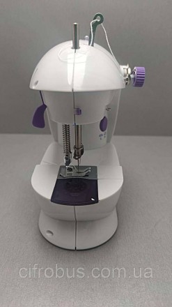 Швейная мини машинка портативная Mini Sewing Machine SM-202A 4 в 1 с педалью и а. . фото 9