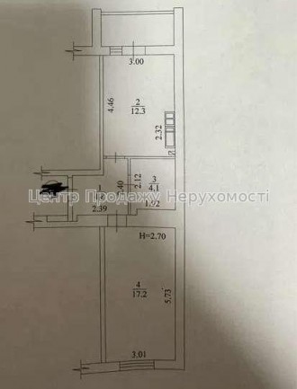 Центр Продажу Нерухомості продає 1 к квартиру з дуже зручним плануванням та нови. ХТЗ. фото 12