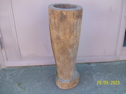Старовинна дерев"яна ступа .  Можливо для колекціонерів або для прикраси ін. . фото 3