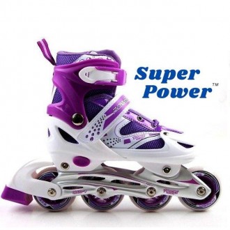 Детские роликовые коньки Super Power PU Violet Фиолетовый (размер 29-33)
Набор д. . фото 6