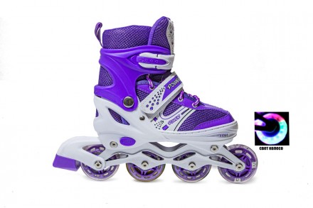 Детские роликовые коньки Super Power PU Violet Фиолетовый (размер 29-33)
Набор д. . фото 7