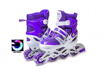 Детские роликовые коньки Super Power PU Violet Фиолетовый (размер 29-33)
Набор д. . фото 8