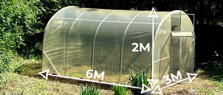 Теплица "Скеля" 3х6м, труба 20х20мм с пленкой
Арочный каркас теплицы "Скала" изг. . фото 2
