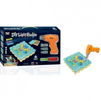 Конструктор Tu Le Hui "Diy Light Puzzle" (200 детали) 12LED TLH-19
Детский набор. . фото 2