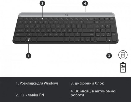 Бренд: Logitech
Тип:Комплект: клавіатура і миша
Призначення: для настільних ПК/д. . фото 7