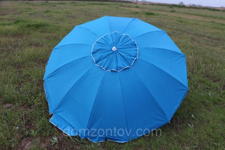Зонт 2.5м с серебряным напылением и ветровым клапаном для сада, летних площадок,. . фото 3