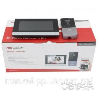  Видеодомофон HIKVISION DS-KIS603-P (Wi-Fi, память) – комплект, в который входят. . фото 1