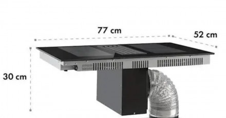 Функциональная индукционная варочная поверхность с встроенной в плиту вытяжкой м. . фото 8