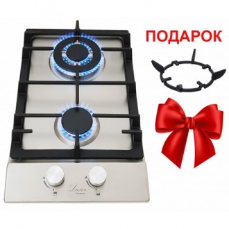 Плита газовая две конфорки нержавейка с чугунной решеткой для встраивания Luxor. Київ. фото 1 Плита газовая две конфорки нержавейка с чугунной решеткой для встраивания Luxor. Київ. фото 1