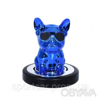 Ароматизатор в машину Bulldog с качающейся головой синиго цвета (стильный аромат. . фото 1