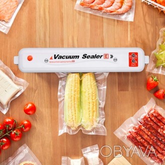 Вакууматор Vacuum Sealer вакуумный упаковщик для продуктов Белый
– лучшее . . фото 1