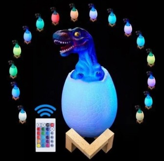 Настольный детский светильник SUNROZ 3D Dinosaur Lamp лампа-ночник "Динозаврик в. Киев. фото 1 Настольный детский светильник SUNROZ 3D Dinosaur Lamp лампа-ночник "Динозаврик в. Киев. фото 1