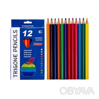 Набор цветных карандашей на 12 цветов в картоной упаковке.. . фото 1