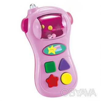Детская музыкальная игрушка телефон. Оснащена звуковыми и световыми эффектами - . . фото 1