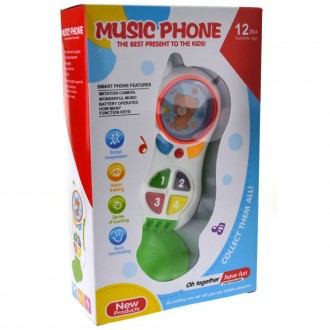 Детская музыкальная игрушка телефон. Оснащена звуковыми и световыми эффектами - . . фото 5