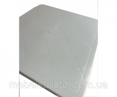 Стіл квадратний пластиковий Пріма виготовлений з поліпропілену, білого кольору. . . фото 5