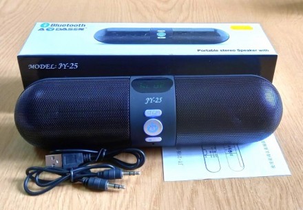 Портативная Bluetooth колонка SPS WS JY-25, FM радио, MP3 (TF/USB), AUX, LED дис. . фото 2