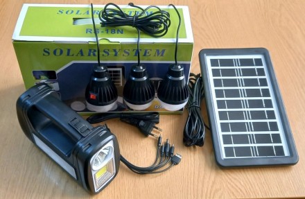 Автономный комплект освещения ESRS-18: солнечная панель 3 Вт, аккумулятор 6В 4Ач. . фото 4
