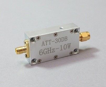 Аттенюатор ATT-30 DB-10W, в диапазоне от 0.01 до 6 ГГц, SMA-male/SMA-femaleОслаб. . фото 2