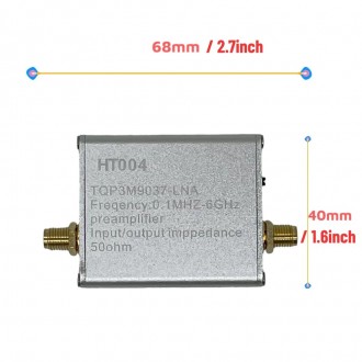 Усилитель LNA 0.1 МГц-6 ГГц 20 дБ HT004 с возможностью встраивать аккумулятор пи. . фото 4