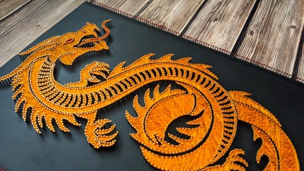 Handmade. Нова картина виконана в техніці String Art (плетіння нитками на цвяхах. . фото 6