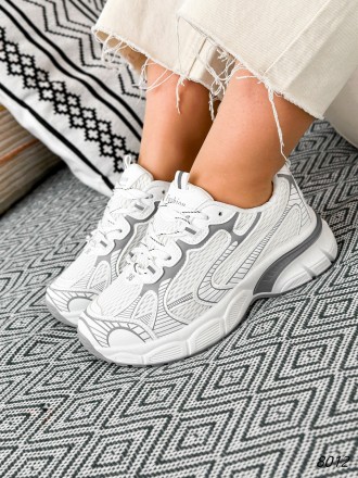 
 
Кросівки жіночі Alesan білі + сірий екошкіра 8012 розміри 38, 39, 41
Матеріал. . фото 2