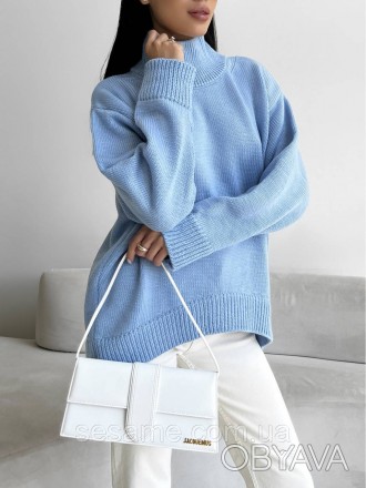 Яркий лаконичный свитер в стиле Massimo станет любимой вещью в повседневном гард. . фото 1