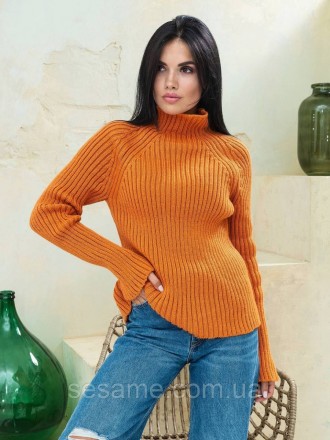 Яскравий лаконічний светр у стилі в'язання-гумка стане улюбленою річчю в повсякд. . фото 3