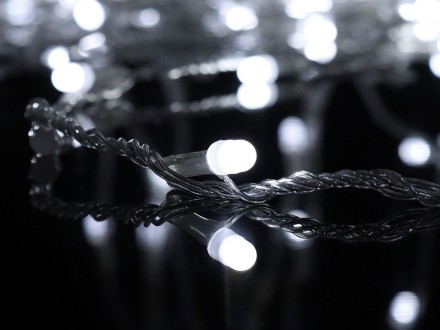 Гирлянда Водопад прозрачный провод белая матовая круглая лампа 3,0мХ1,5м 320LED . . фото 8