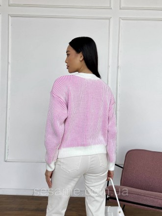 Необычный свитер очень вдохновенной вязки. В классическом стиле. . фото 5