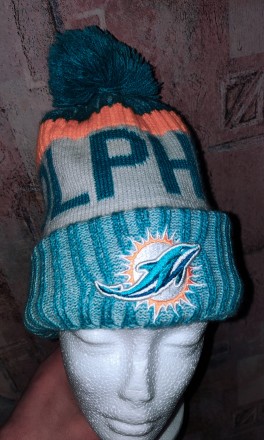 Зимняя шапка New Era NFL Miami Dolphins, двойная, примерный размер 56-59, новое . . фото 8