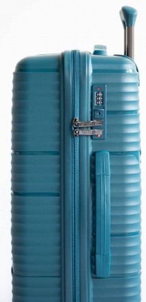 Пластиковый большой чемодан из поликарбоната 85L Horoso бирюзовый S120228S green. . фото 4