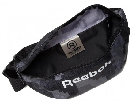 Поясная сумка, набедренная сумка, бананка Reebok Active Core черная с серым пикс. . фото 8
